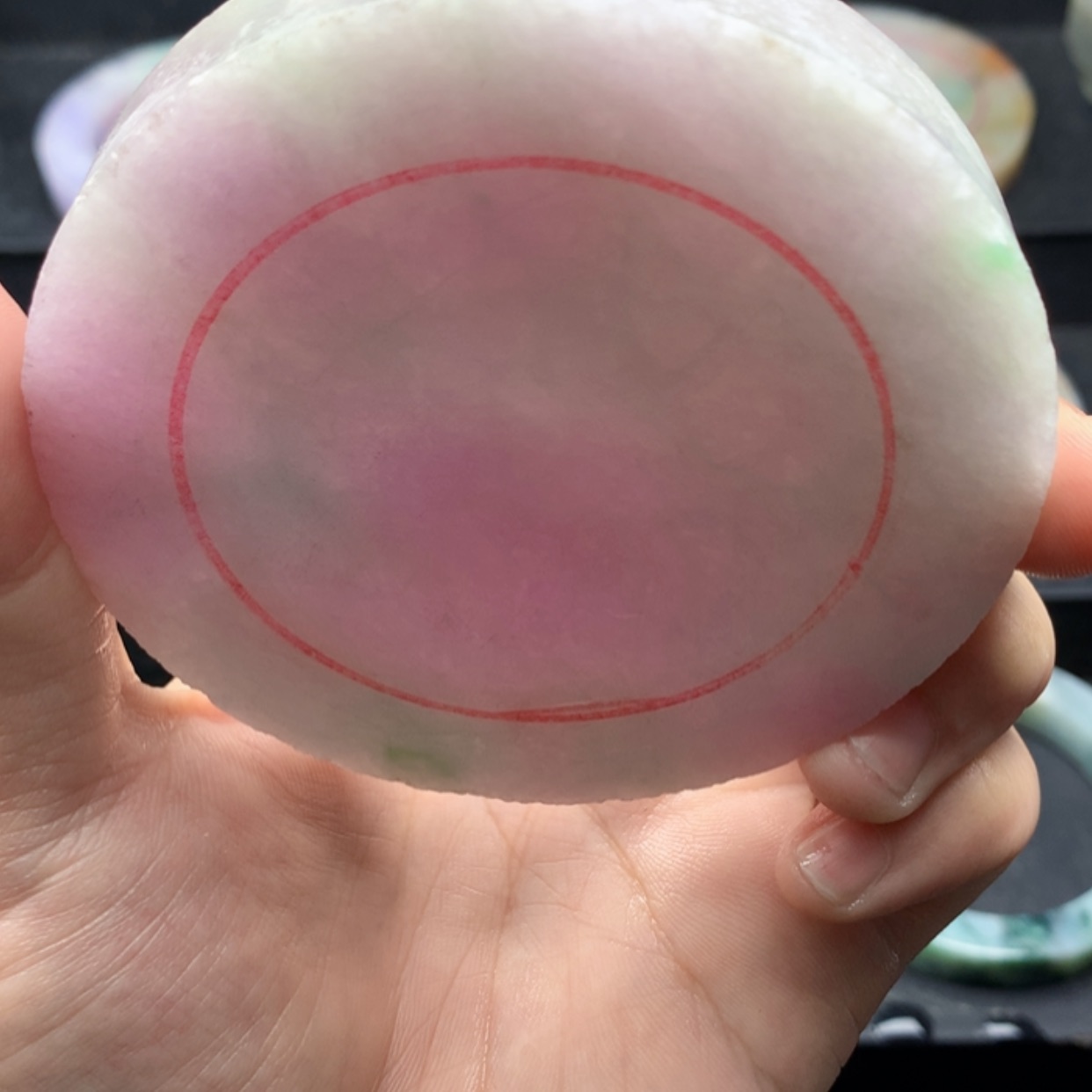 【闪购商品】定制翡翠a未镶嵌嘟*贝