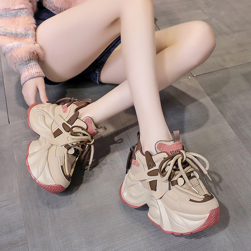 欧货老爹鞋女超火2024新款春季学生休闲鞋子厚底小个子增高鞋女鞋