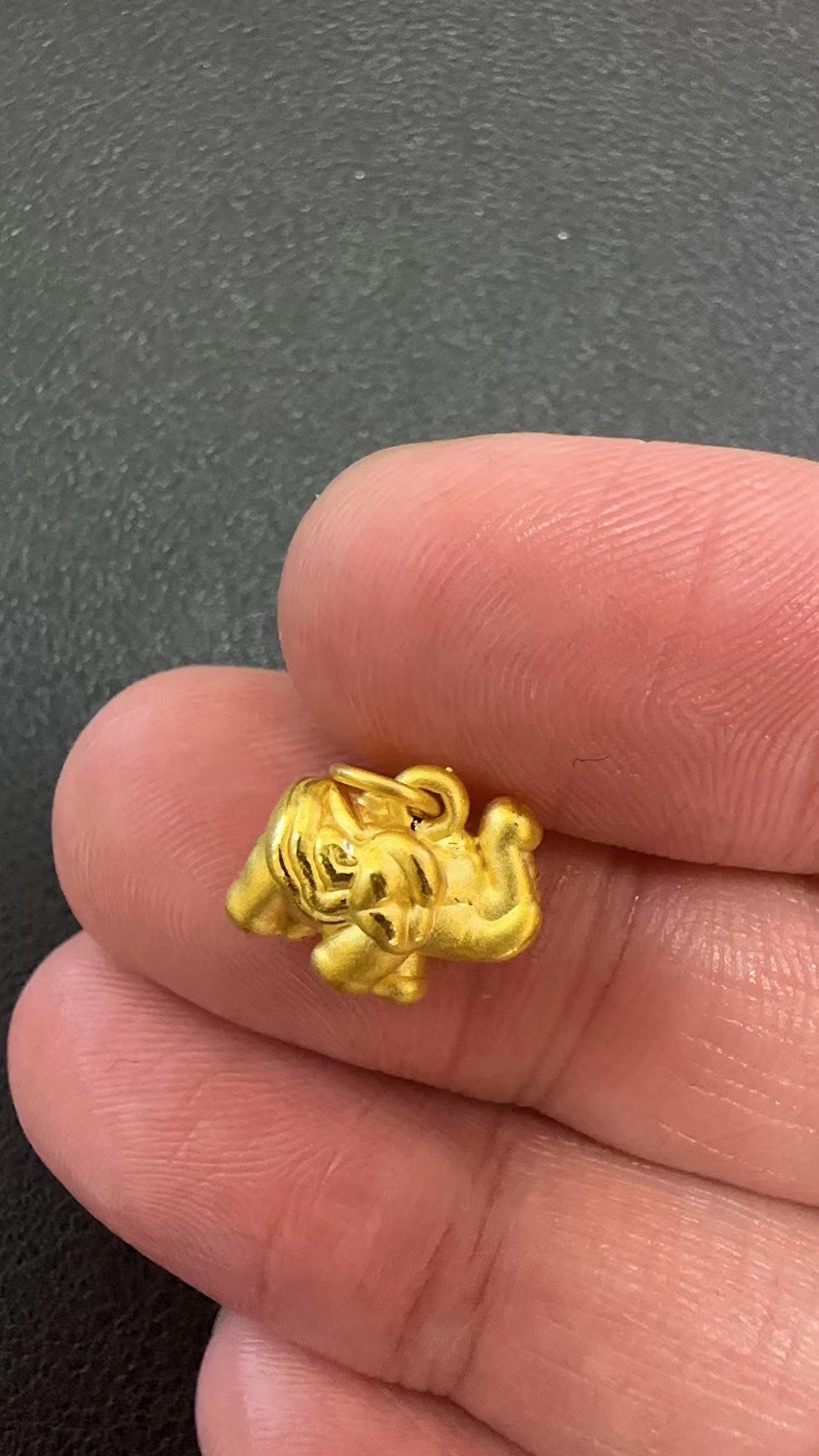 足金999 素大象 吊坠
