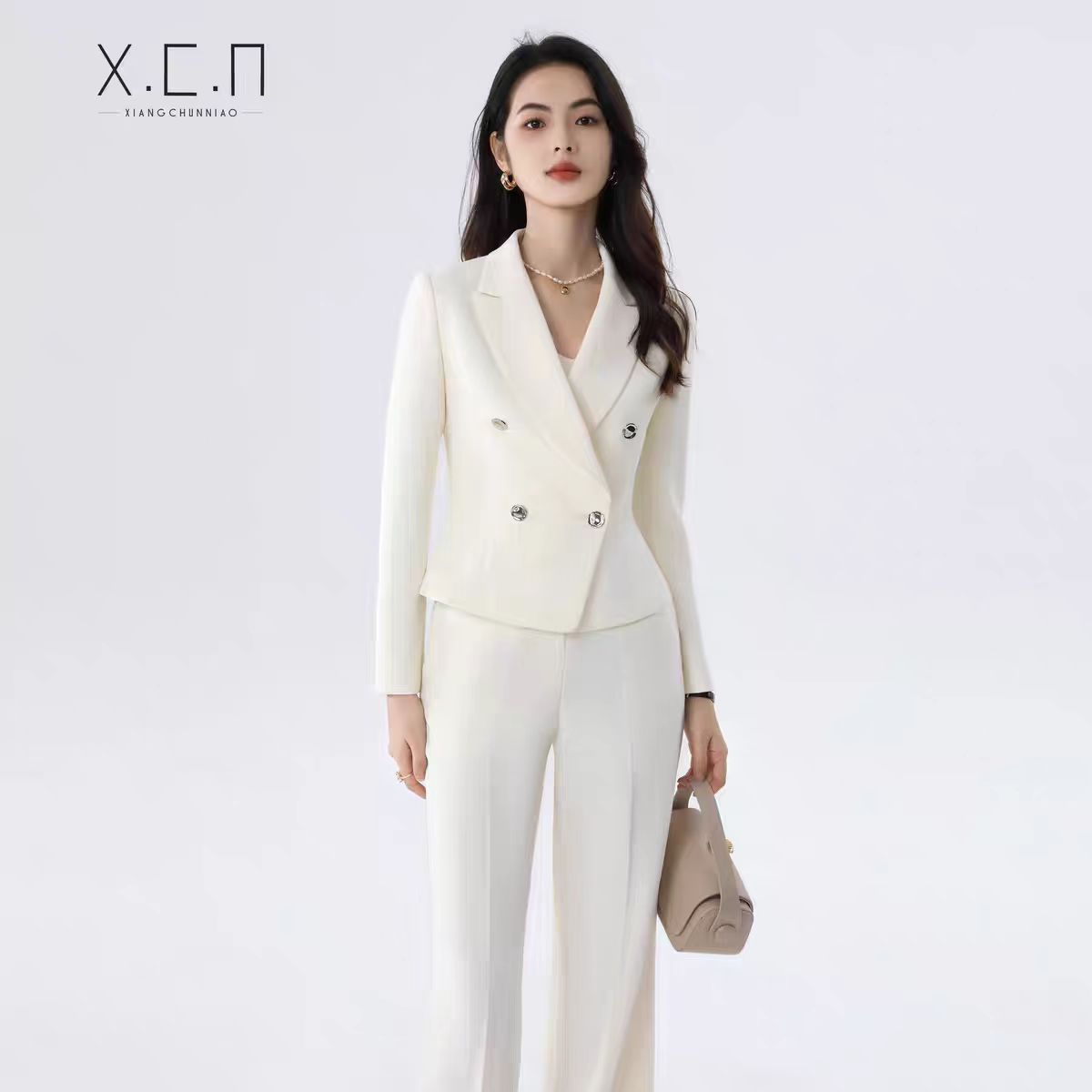 X.C.N【莫桑钻石】高级感职业24秋冬新款通勤气质显瘦正装-24T2111