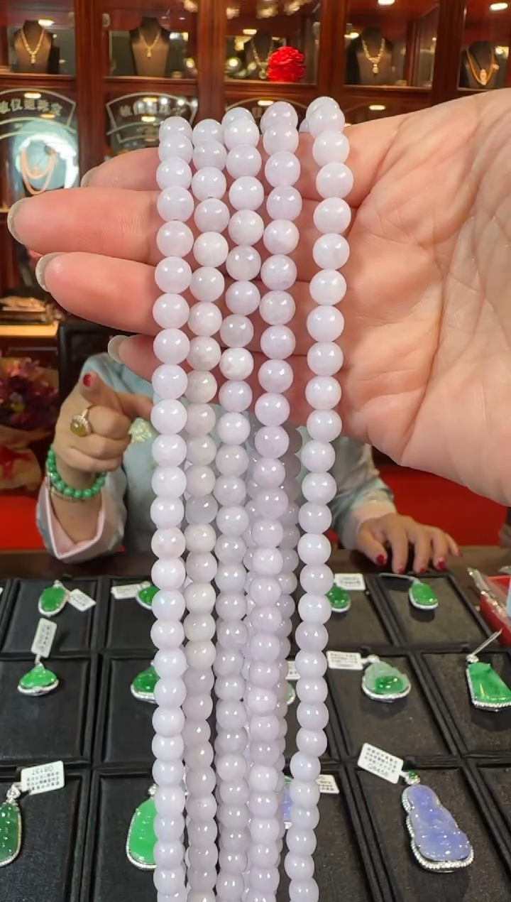 【闪购商品】翡翠颈饰未镶嵌紫珠项链7.2多样性发一