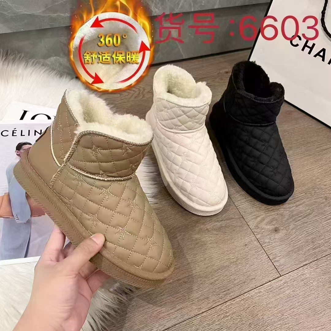 厚底棉靴舒适加绒时尚雪地靴棉鞋秋冬时尚冬季休闲雪地靴保暖