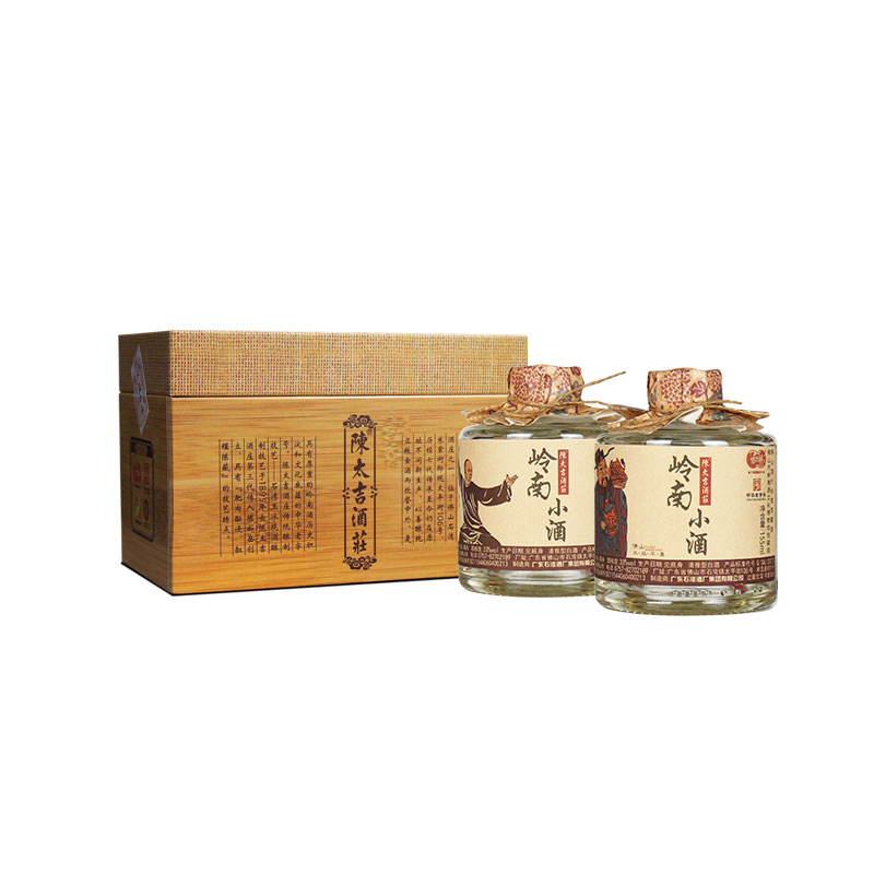 陈太吉酒庄岭南小酒 清雅型白酒 礼盒装33度155ml*2瓶（1盒）