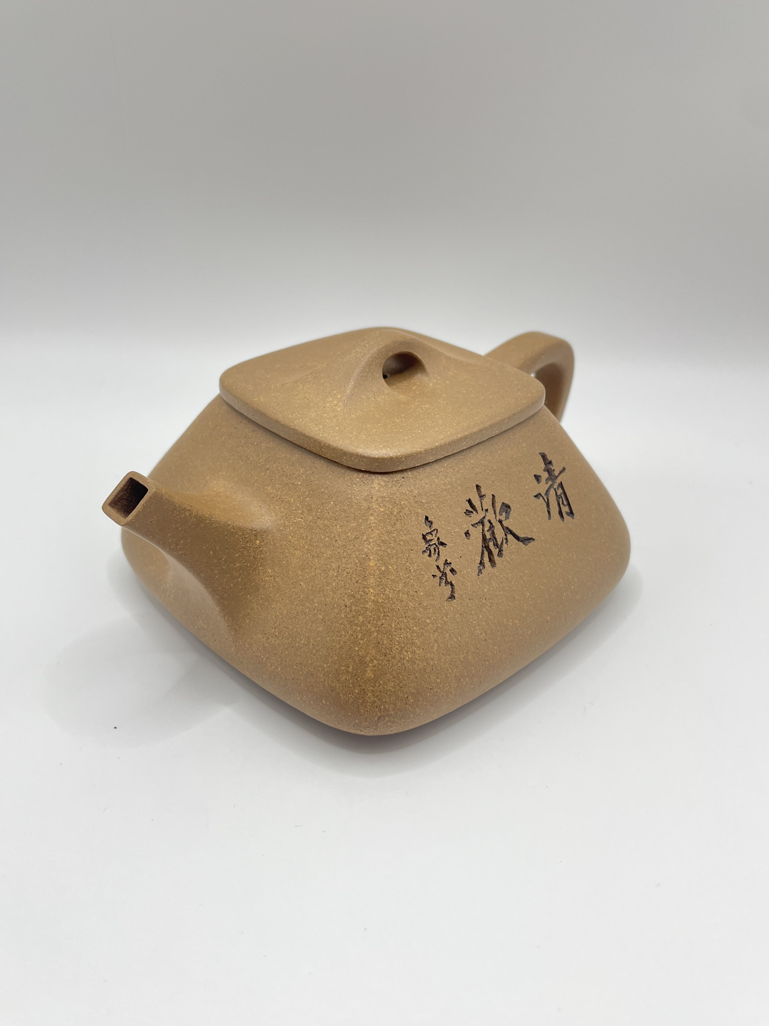 全手工  老段泥  四方石瓢