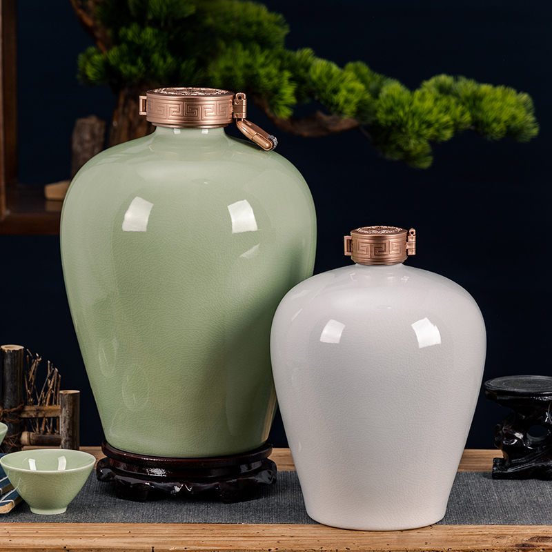酒坛子景德镇陶瓷酒瓶5/10斤装家用密封白酒瓶空瓶泡酒坛窖藏酒罐