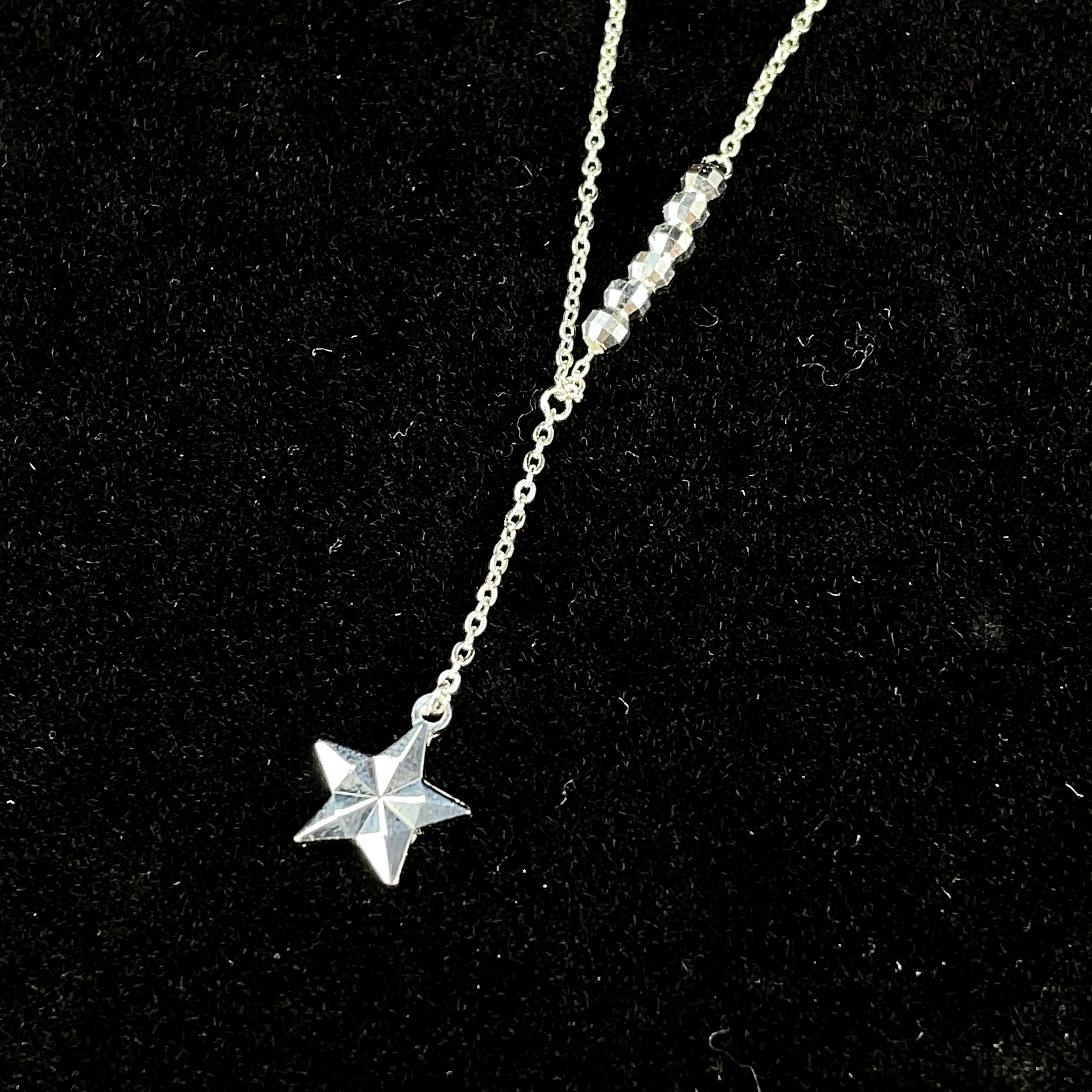 坠链均足银 【蹦迪珠五角星套链】足银999项链手工百搭小众精致坠链