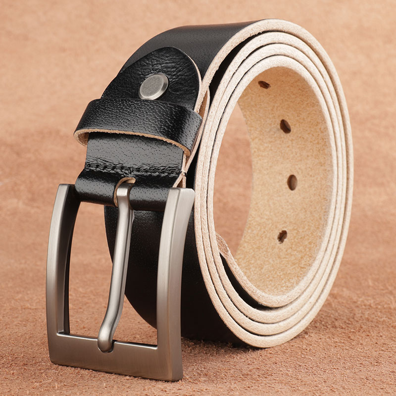 皮带男士真皮手工皮带头层牛皮针扣打孔加长牛仔裤腰带休闲百搭