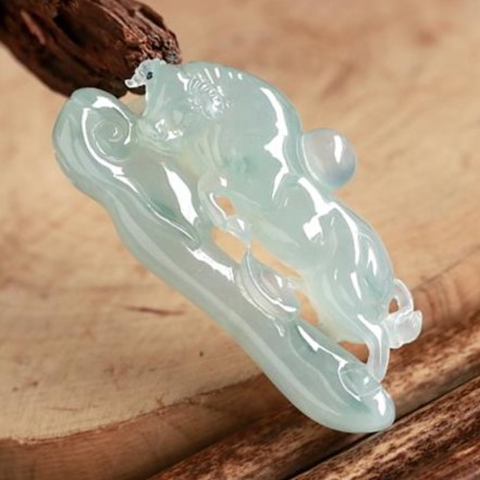 石之富珠宝缅甸天然玉石翡翠a货冰种立体扭转乾坤玉吊坠挂件