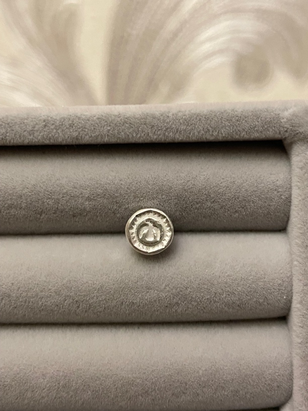 合金耳饰 FAFAN非凡手作纯手工小雷鸟银耳钉单支