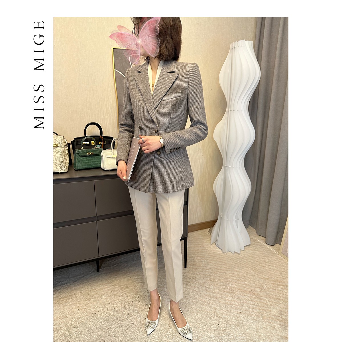 VA137高级感西装小个子女气质正装新款小众工作服职业装工装