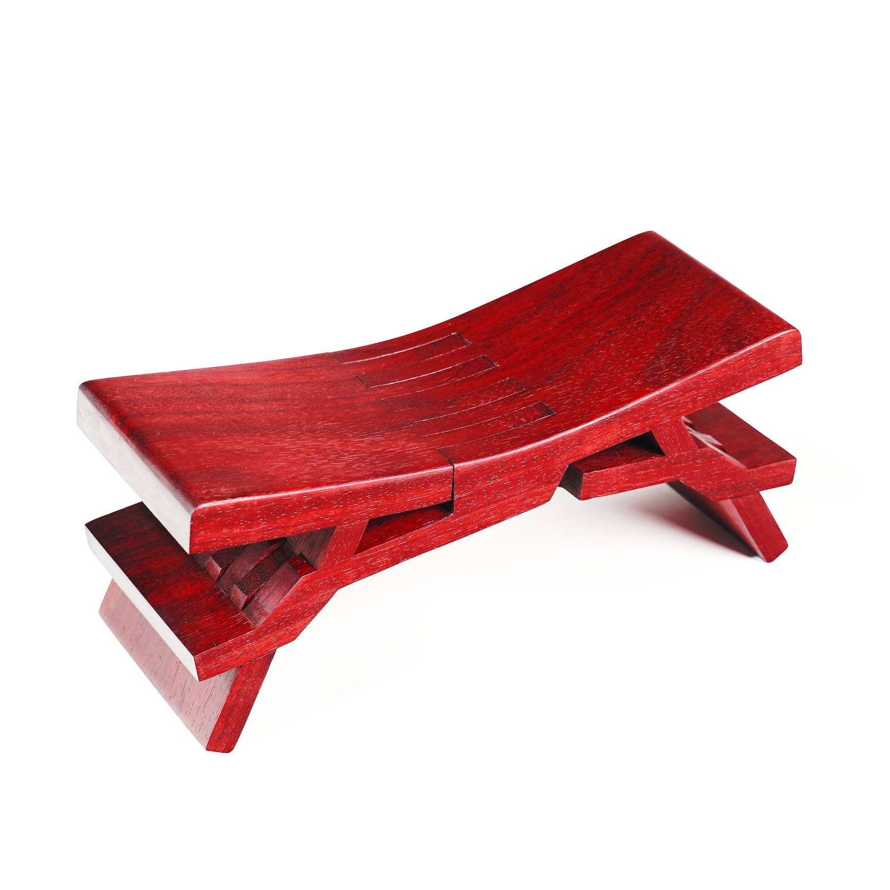 鲁班凳凳子  一块木板凿制而成 复古怀旧工艺品 收藏把玩