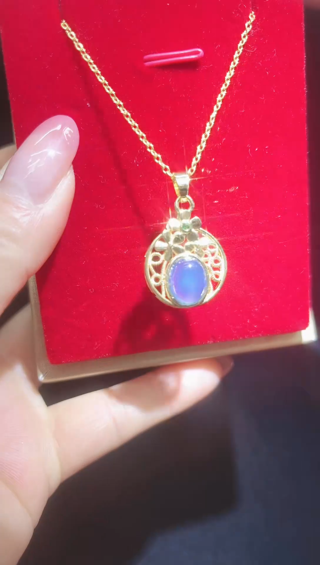 【闪购商品】玛瑙/玉髓颈饰未镶嵌富贵镂空花朵玉髓吊坠【ZDZ368】