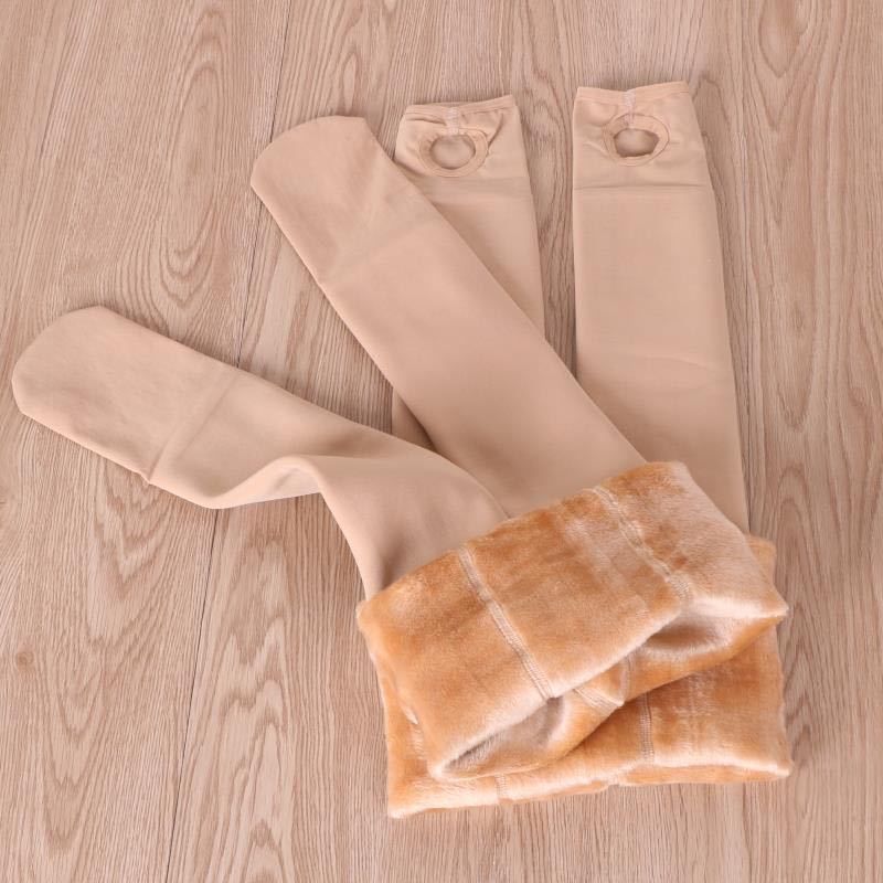 巴拉拉吧女童连裤袜秋冬加绒加厚打底裤外穿儿童舞蹈袜白色练功宝