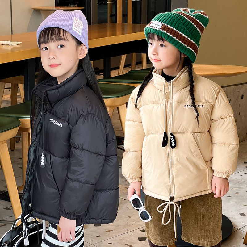 儿童棉服冬季外套面包2023新款男女童棉袄洋气加厚保暖棉衣男童