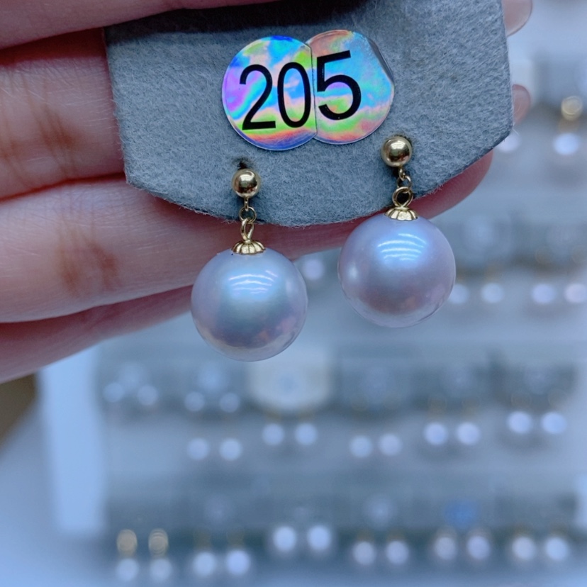 【闪购商品】淡水珍珠耳饰18K金镶嵌205