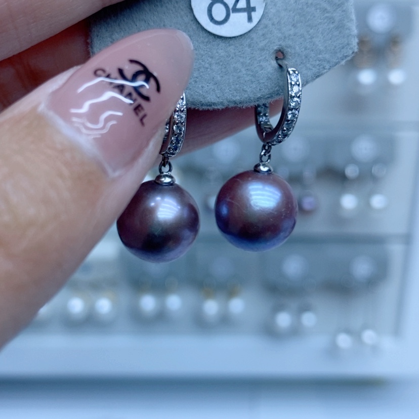 【闪购商品】淡水珍珠耳饰银S925镶嵌84