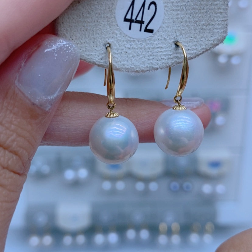 【闪购商品】淡水珍珠耳饰18K金镶嵌442