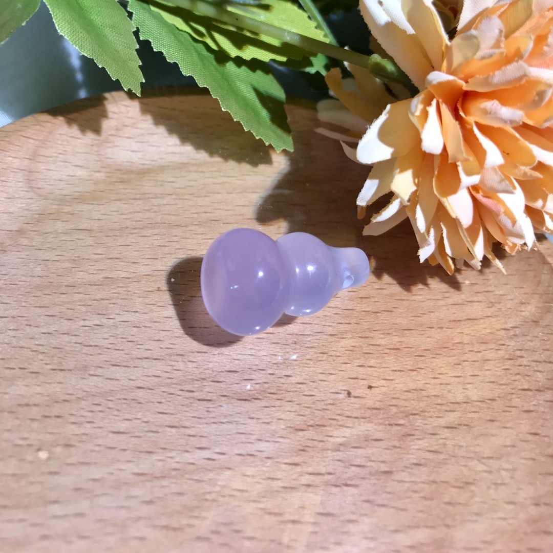 冰紫葫芦吊坠-天然冰紫罗兰精工雕刻葫芦福禄吊坠显白小清新
