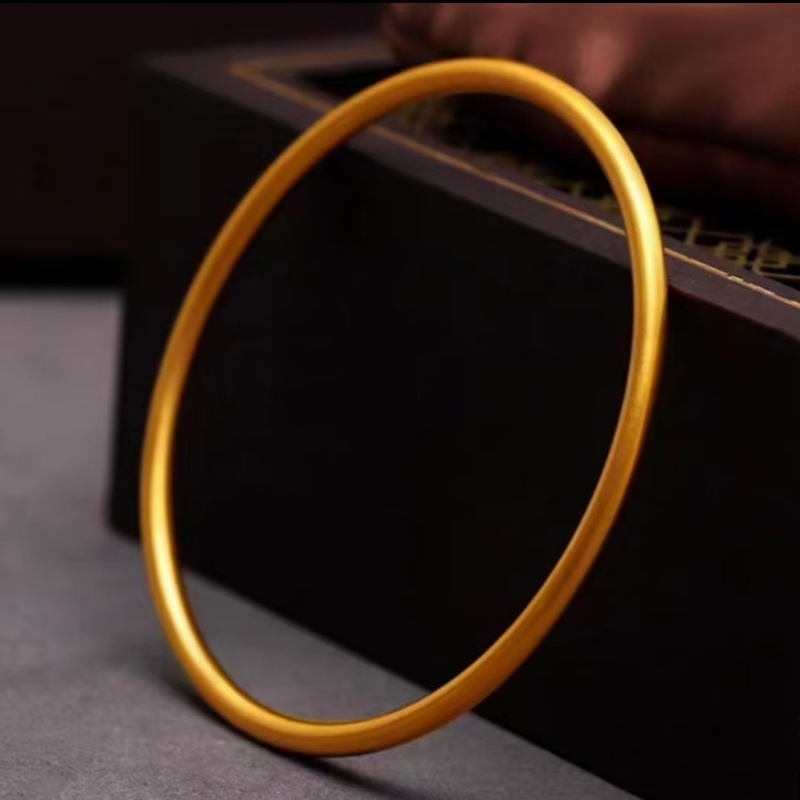 King Tai Fook/金大福古法黄金手镯足金999实心圆满传承纯金镯子