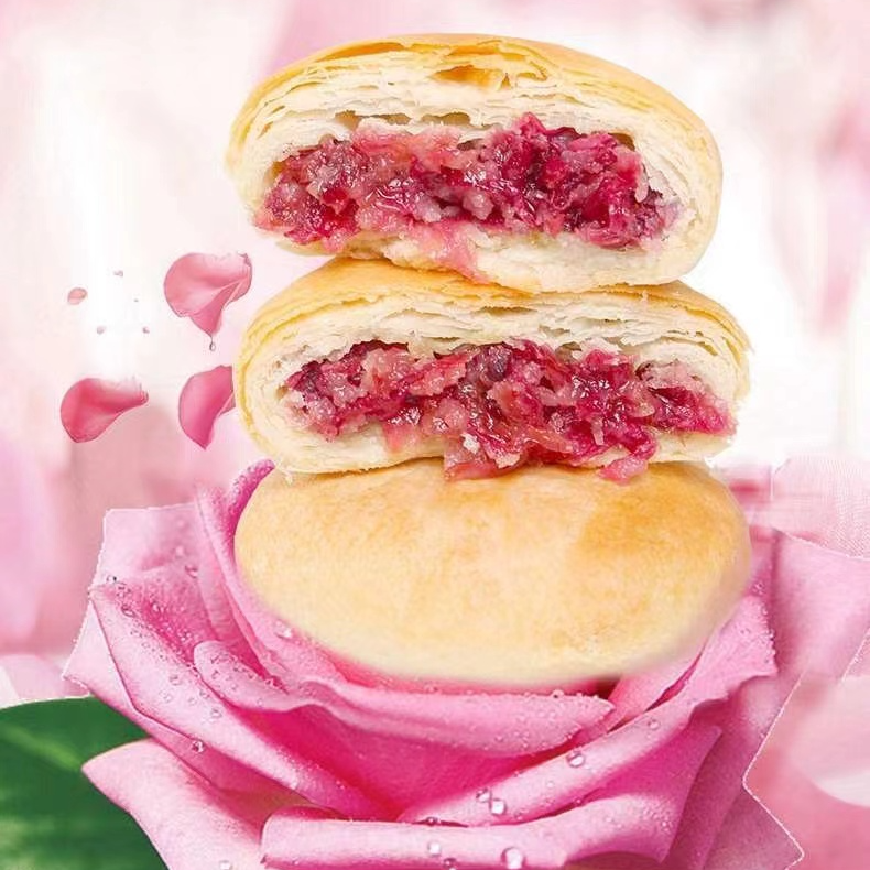 鲜花饼 礼盒装一盒10枚 共300g 一枚30g传统伴手礼皮薄传统伴手礼