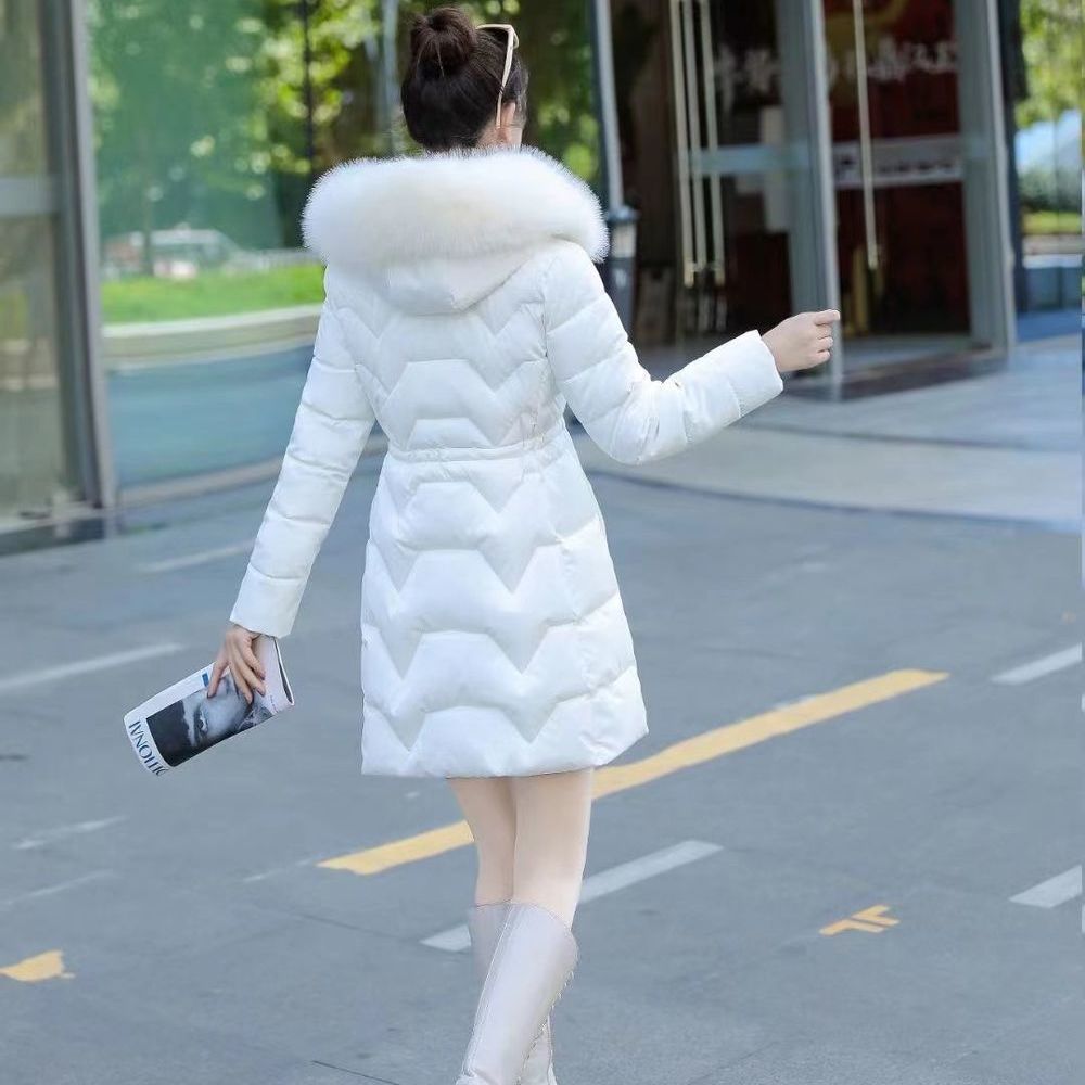 超保暖免洗亮面中长款羽绒衣女2024爆款冬季修身显瘦保暖洋气外套