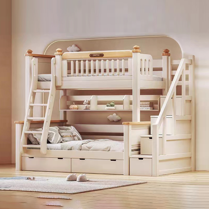 上下床全实木床家用儿童床男孩床小户型分体双层床高低床上下铺床