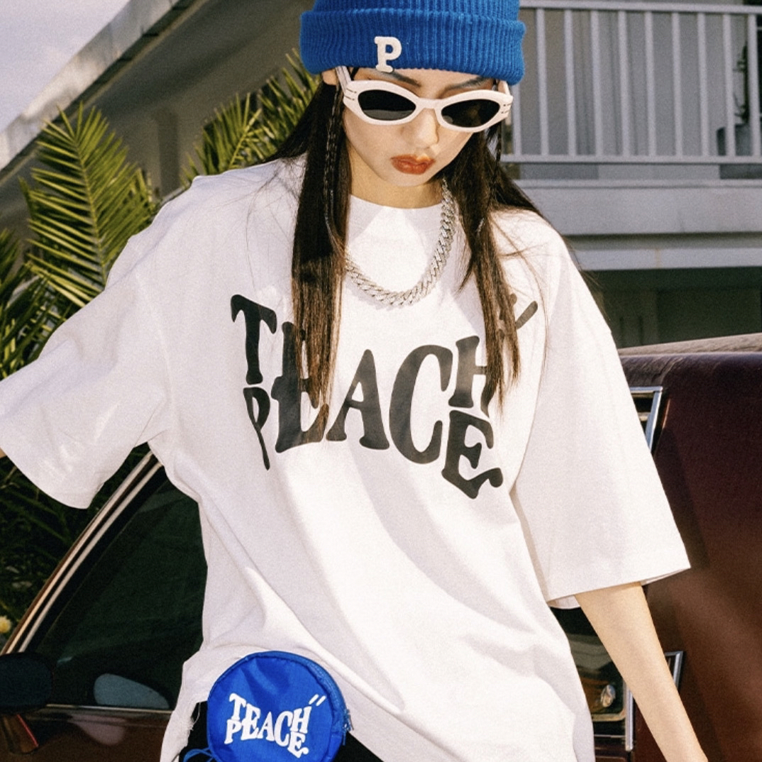 T*P潮牌休闲百搭情侣夏季宽松T恤