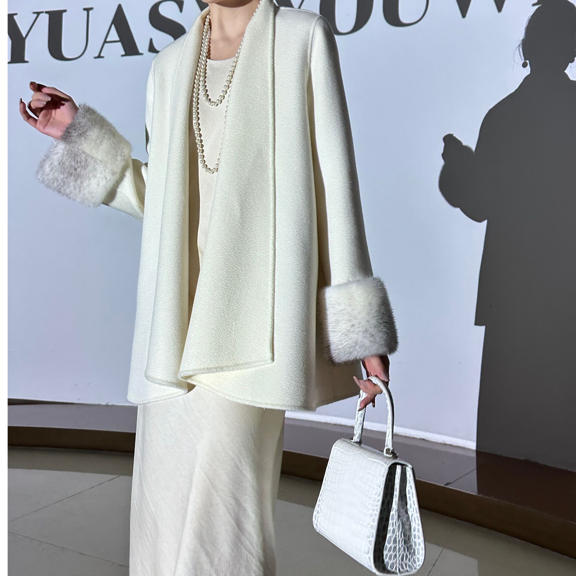 [X Y] |"小云昇"100双面呢水波纹美丽诺羊毛皮草