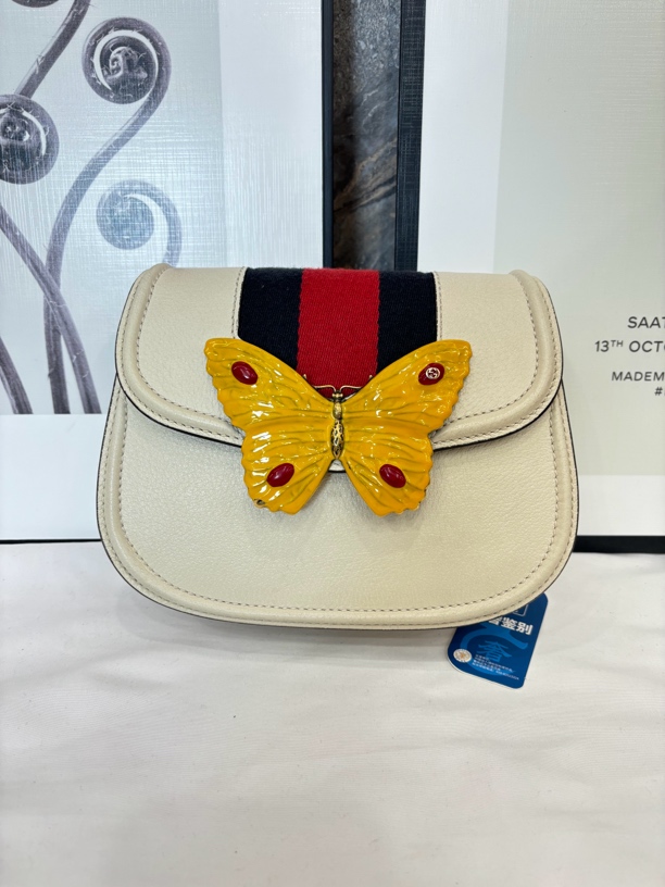 99新 GUCCI/古驰 A4646/Gucci蝴蝶马鞍包
