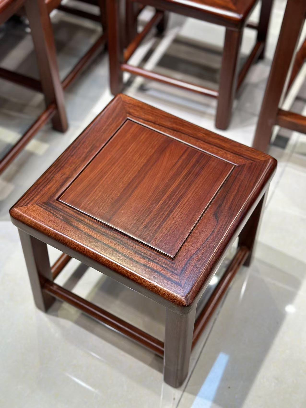 （28*28*27）乌金木小方凳休闲换鞋凳新中式客厅中式简约餐桌凳子