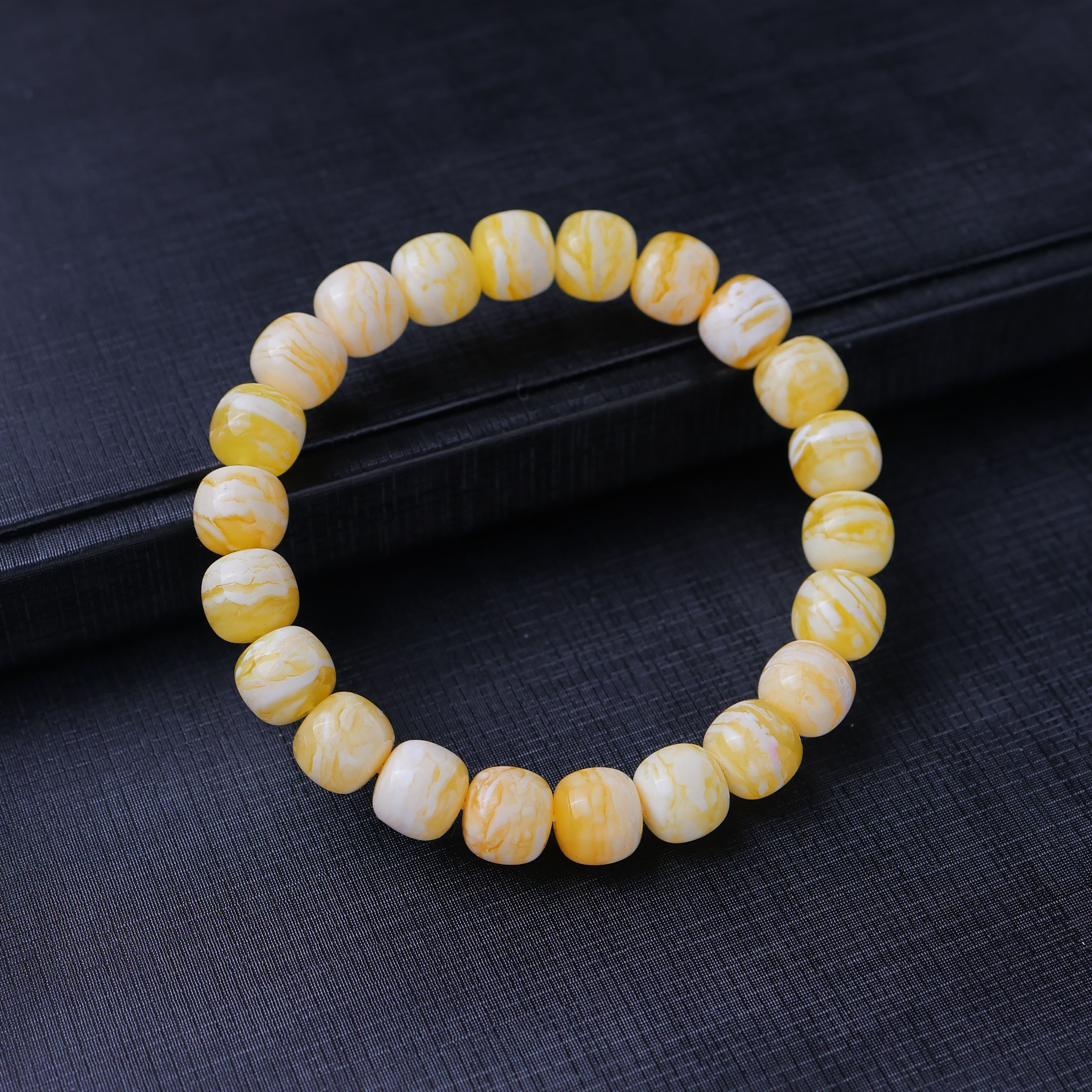 10mm同料金瓷白虎皮纹蜜蜡L169