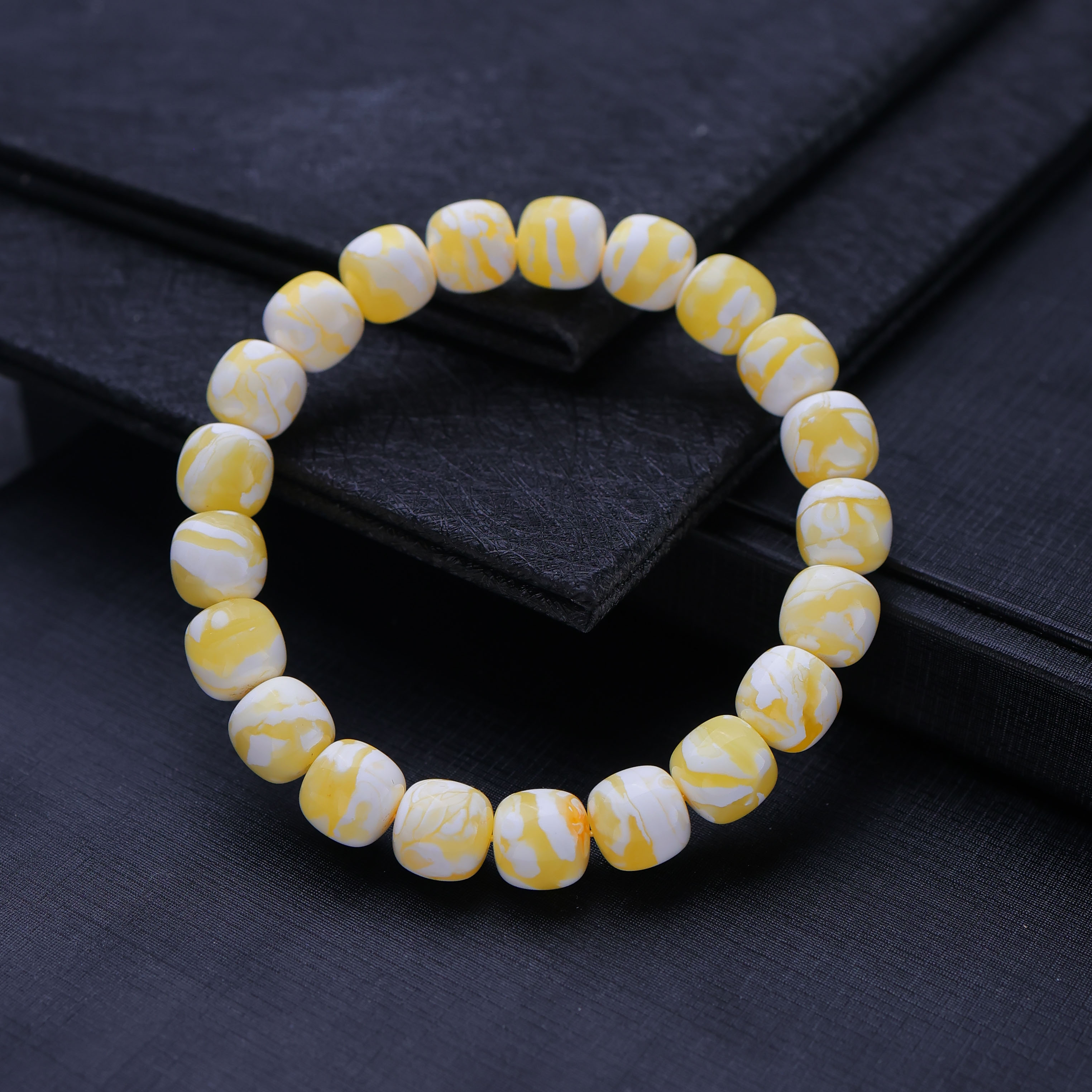 10mm金漆白蜜蜡手串LK65