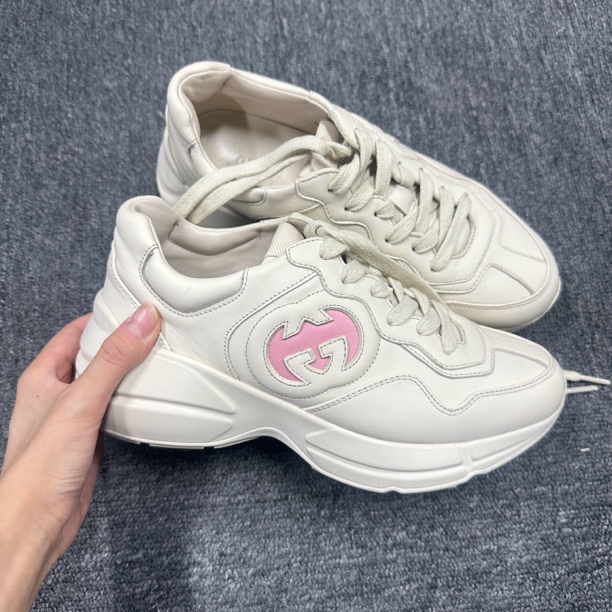 未使用 GUCCI/古驰 古驰Gucci 双g 米色老爹鞋
