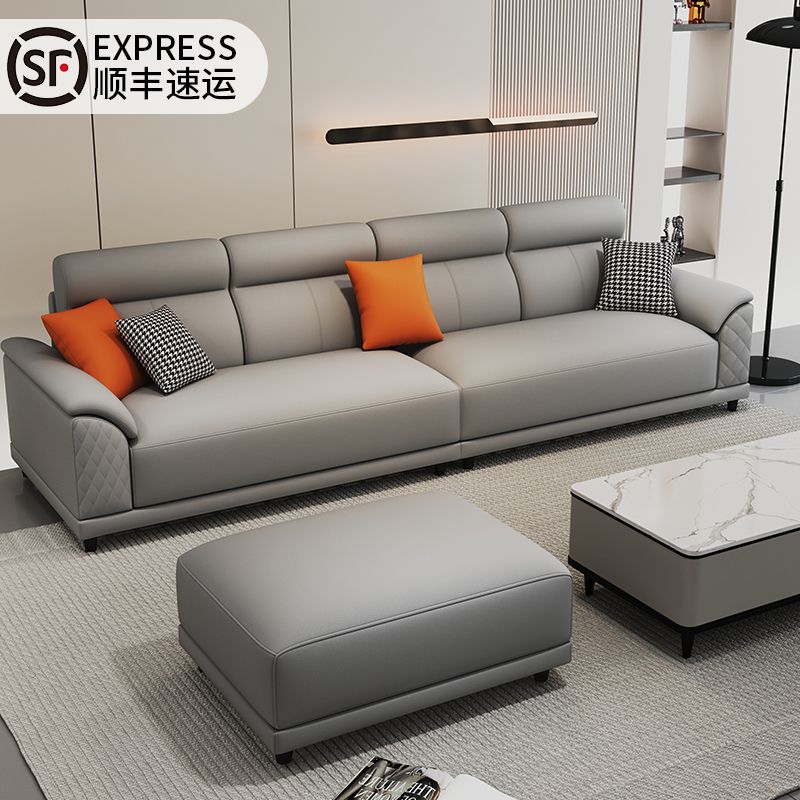 猫抓皮沙发客厅奶油风布艺新款轻奢高级感农村家用现代简约大户型
