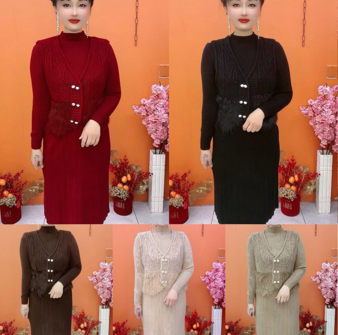 时尚马甲套装连衣裙