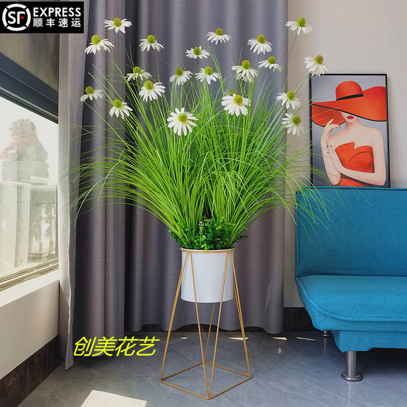 仿真绿植太阳花假花客厅落地直播间摆放花服装店橱窗造景装饰花艺