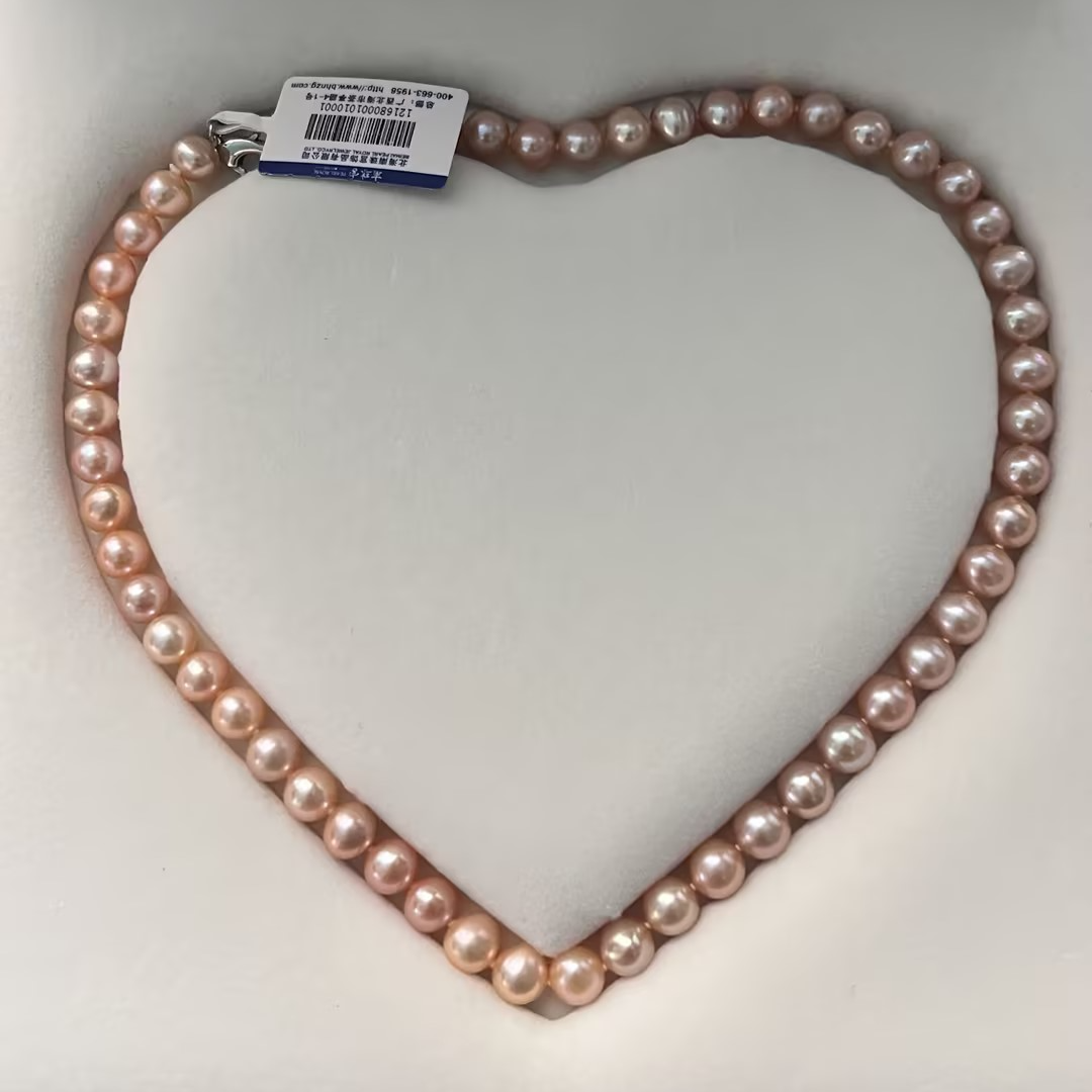 淡水珍珠项链中国红满珠串链