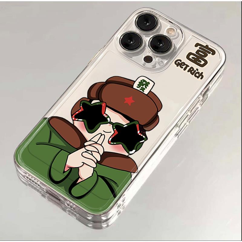 新年发财暴富iphone15苹果手机壳14promax硅胶13pro透明12创意11
