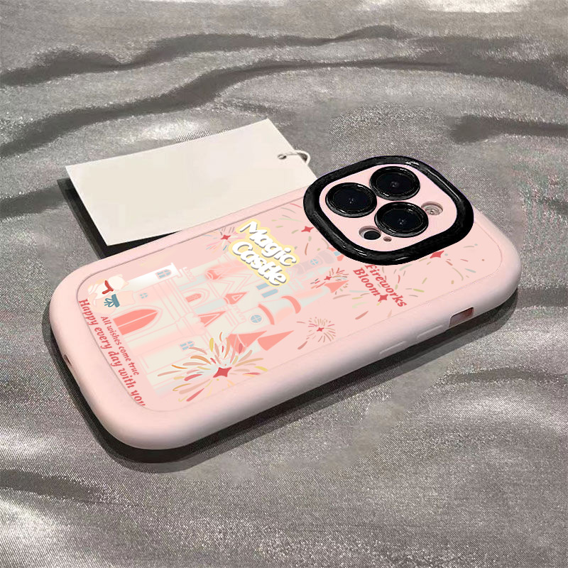 璀璨烟花城堡适用苹果15/14promax手机壳iphone13/12全包11软壳女