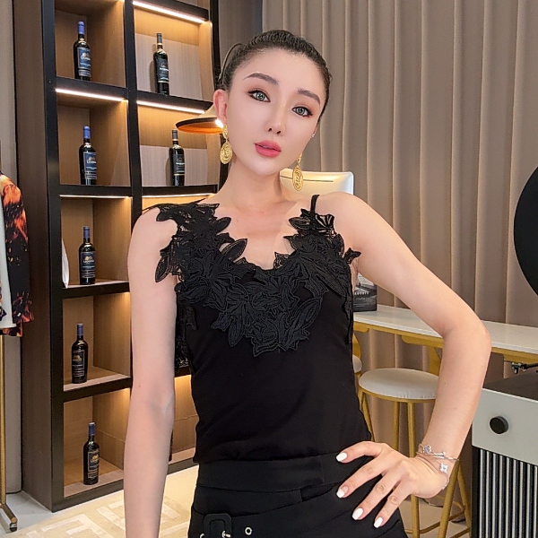 【宝姐家/吊带蕾丝美背】新款纯色轻奢时尚百搭女吊带24282