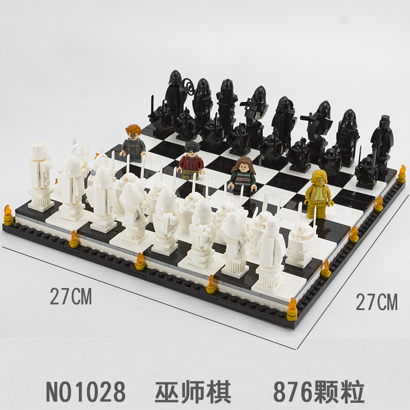  国际象棋海盗骑士城堡打仗士兵三国小侠骑兵战马场景拼装积木