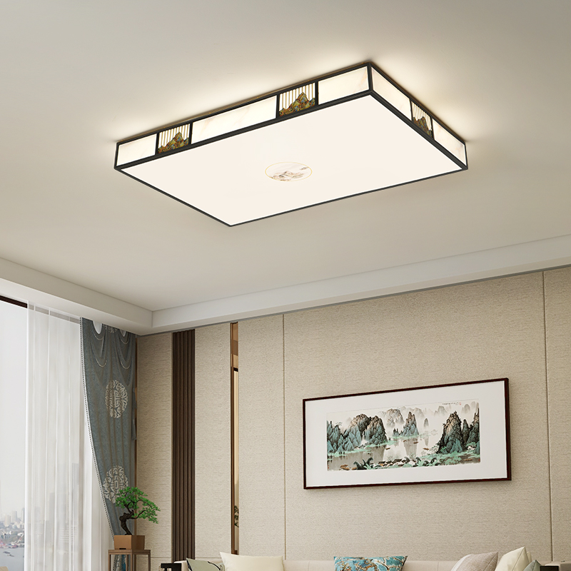 新中式禅意LED三色吸顶灯客厅中国风灯饰简约卧室灯大气家用书房