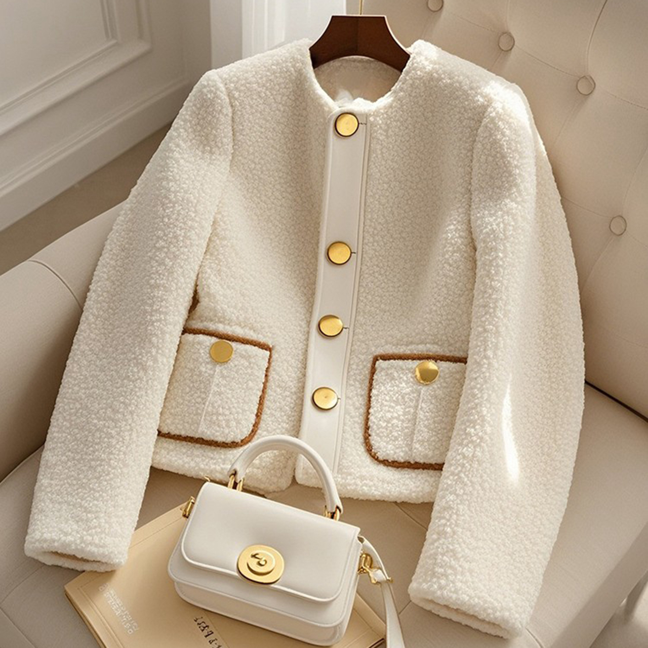 短外套小香风气质小个子洋气短款时尚加厚秋冬显瘦长袖休闲百搭