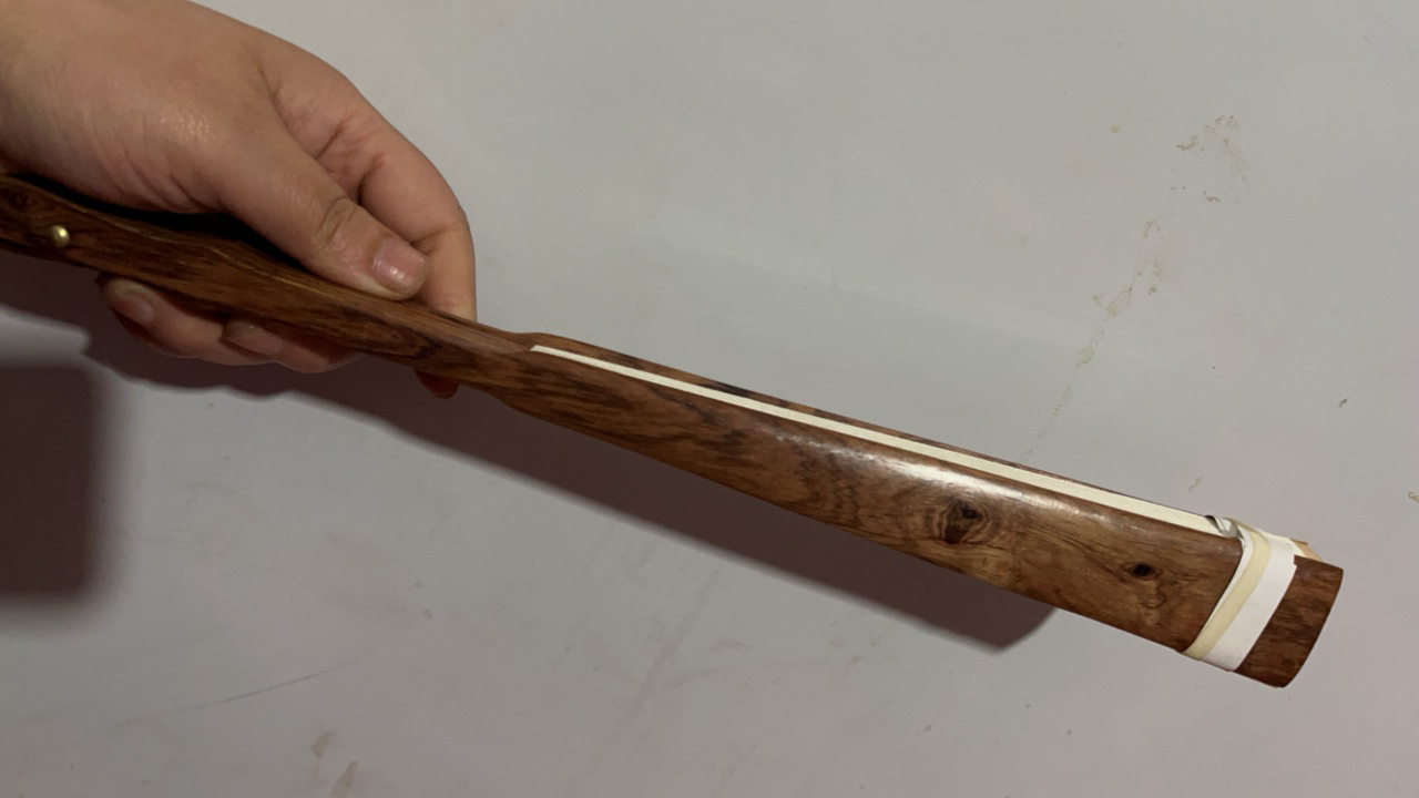 大叶工艺折扇 未沾合 自题扇面