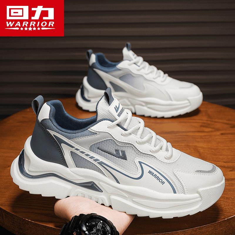回力老爹鞋男春季新款2025网面飞织户外运动潮鞋男士气垫软底鞋子