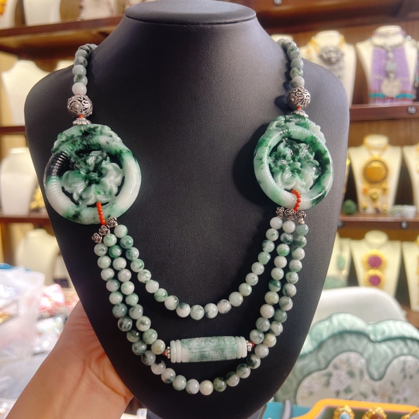 时尚流行台湾银翡翠项链