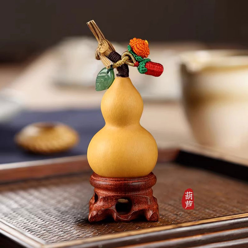 康聚如天然原皮文玩葫芦摆件手把件手捻盘玩手工创意个性挂件
