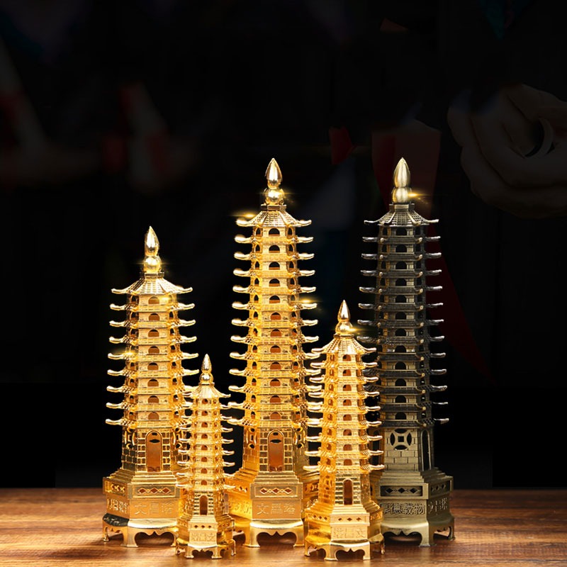 文昌塔13十三层摆件九层办公室办公桌客厅书房学生家居摆件