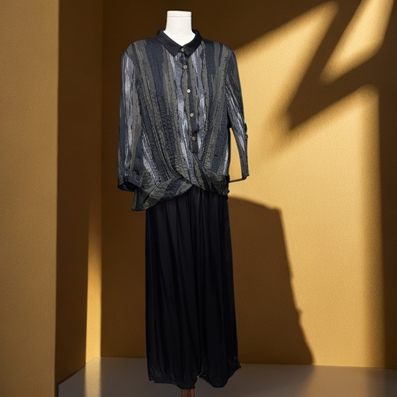 新款简约大气百搭显瘦气质套装3075