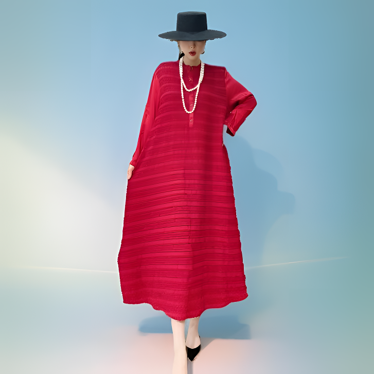 新款时尚舒适纹理感气质显瘦连衣裙238022